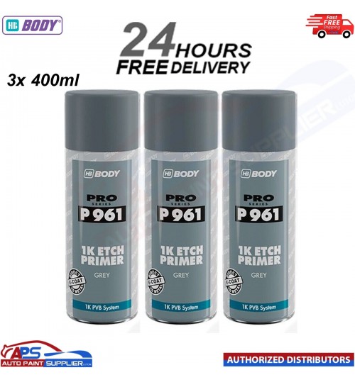 3X HB BODY P961 1K ETCH PRIMER AEROSOL 400ML -GREY